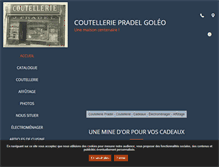 Tablet Screenshot of coutellerie-pradel-goleo.fr